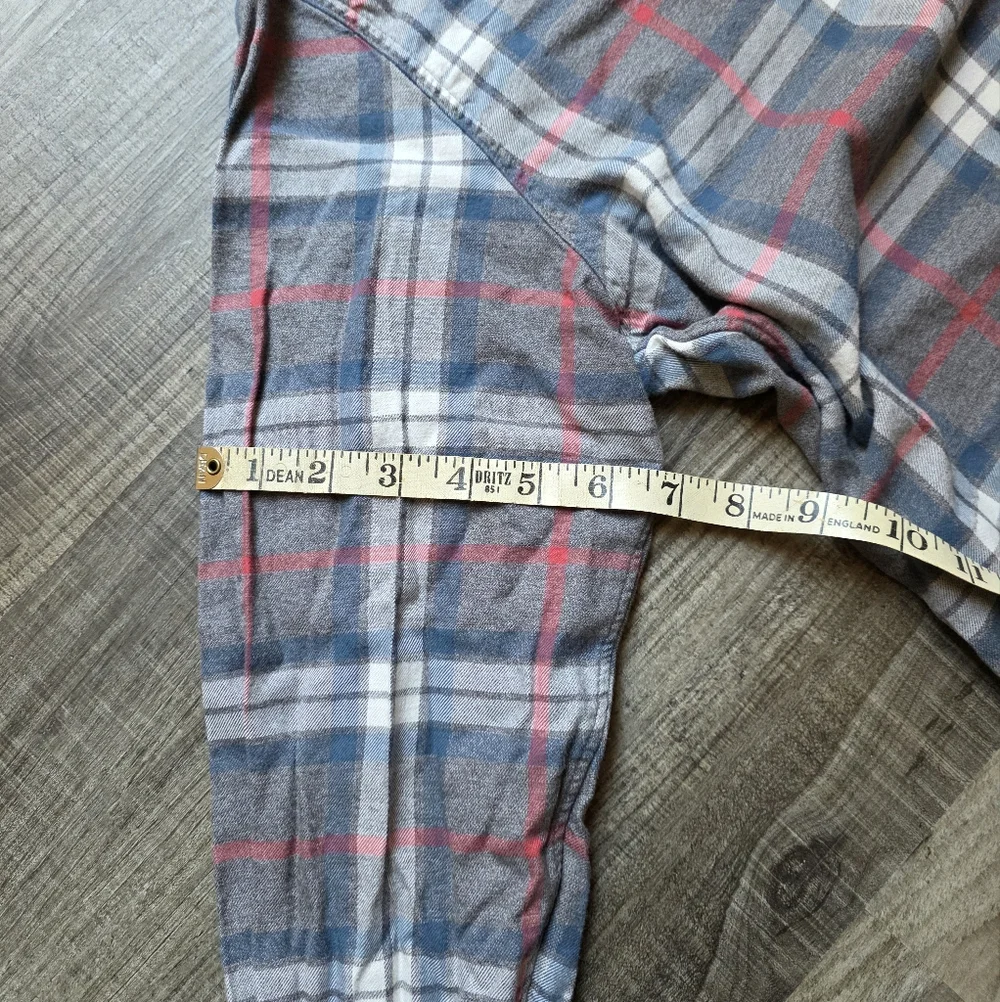 J. Crew Gray and Red Plaid Casual Shirt